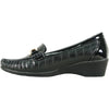 KOZI Women Comfort Casual Shoe ML3252 Wedge Slip-On Loafer Black