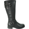 VANGELO Canada Waterproof Women Boot HF2607 Knee High Winter Fur Casual Boot Black Wide Calf