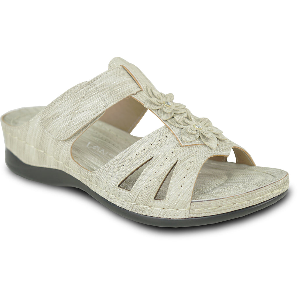 VANGELO Women Sandal CATHY-3 Wedge Sandal Beige