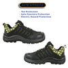 VANGELO Men Work Safety Shoe HELMUT-1 CSA Certified Steel Toe Protection Black/Yellow