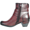 VANGELO Women Boot HF5427 Ankle Dress Boot BURGUNDY