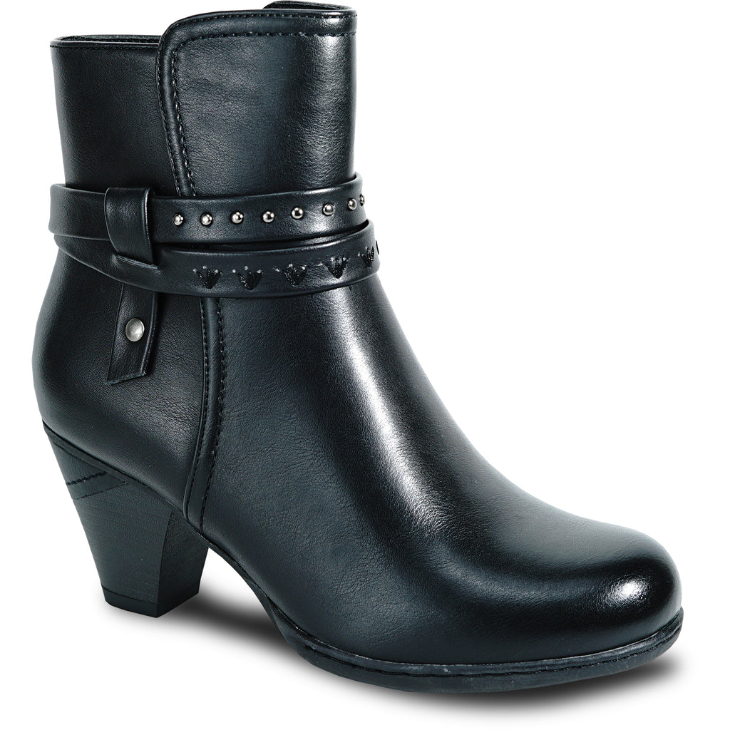 VANGELO Women Boot HF5428 Ankle Dress Boot Black