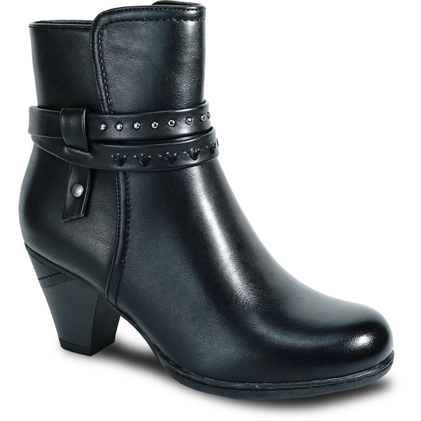 VANGELO Women Boot HF5428 Ankle Dress Boot Black