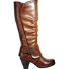 VANGELO Women Boot HF5429 knee Dress Boot BROWN