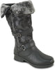 VANGELO Canada Women Boot HF3602 Ankle Winter Fur Casual Boot BLACK