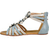 VANGELO Women Sandal LILA Comfort Flat Sandal Blue