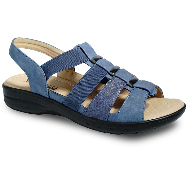 kozi Women Sandal OY5126 Comfort Wedge Sandal Navy