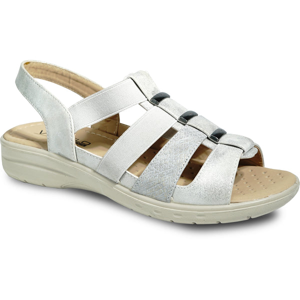 kozi Women Sandal OY5126 Comfort Wedge Sandal Silver