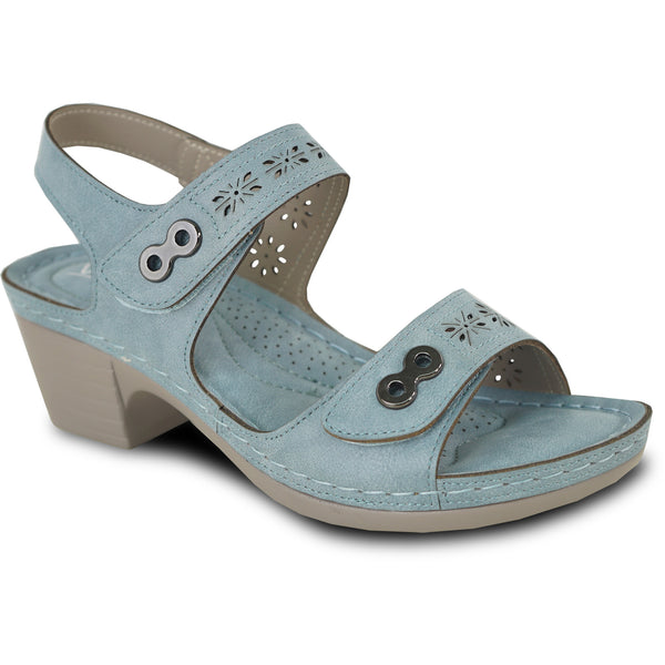 VANGELO Women Sandal YQ3150 Comfort Heel Sandal Navy