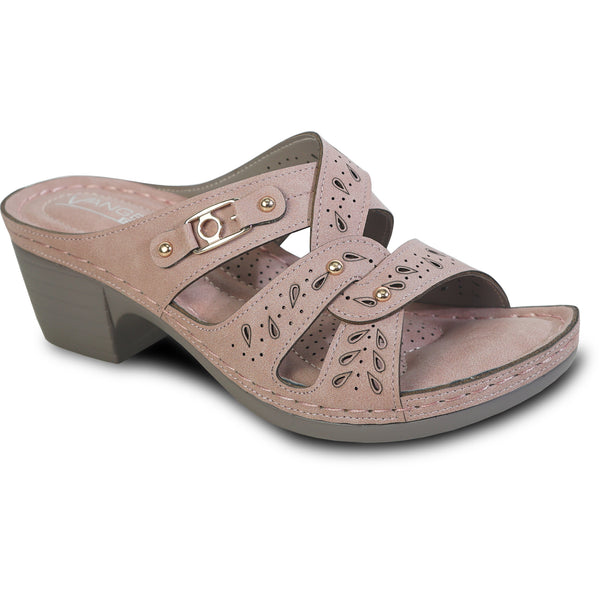 VANGELO Women Sandal YQ3151 Comfort Wedge Sandal Pink