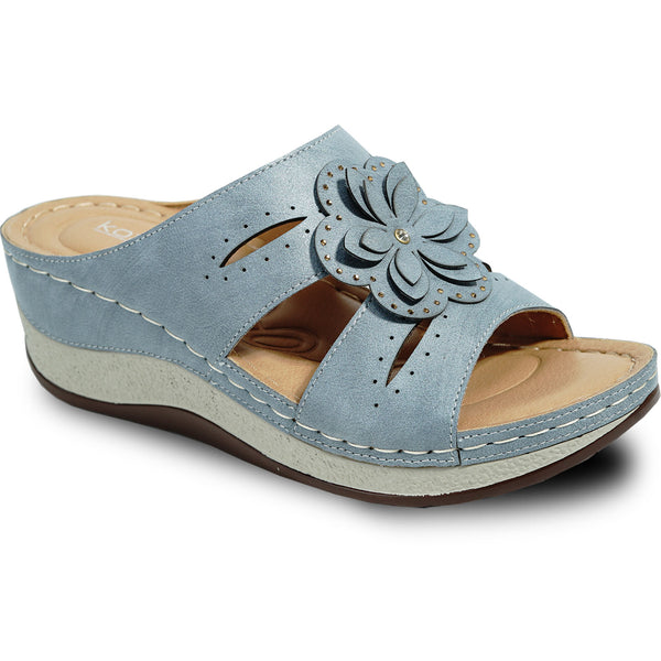 KOZI Women Sandal YQ6002 Wedge Sandal Blue