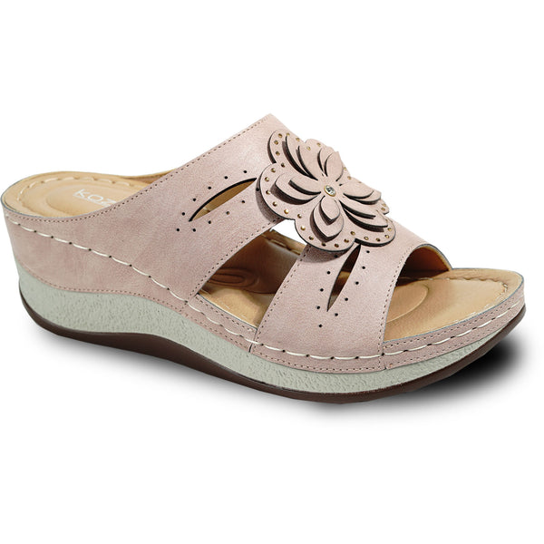 KOZI Women Sandal YQ6002 Wedge Sandal Dusty Rose