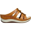 KOZI Women Sandal YQ6003 Wedge Sandal Brown