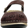 KOZI Women Comfort Casual Shoe YQ6004 Mule Flat Sandal Coffee