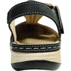 KOZI Women Comfort Casual Shoe YQ6005 Wedge Flat Sandal Black