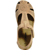 KOZI Women Comfort Casual Shoe YQ6005 Wedge Flat Sandal Camel