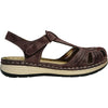 KOZI Women Comfort Casual Shoe YQ6005 Wedge Flat Sandal Coffee