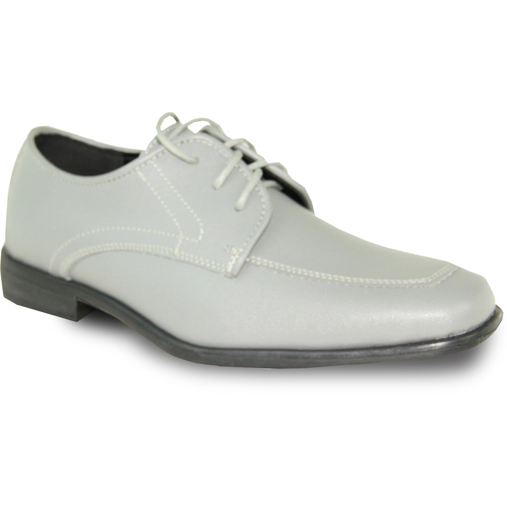 ALLURE MEN Boy AL01KID Dress Shoe Formal Tuxedo for Prom & Wedding and School Uniform Cement Grey