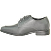 ALLURE MEN Boy AL01KID Dress Shoe Formal Tuxedo for Prom & Wedding and School Uniform Steel Grey