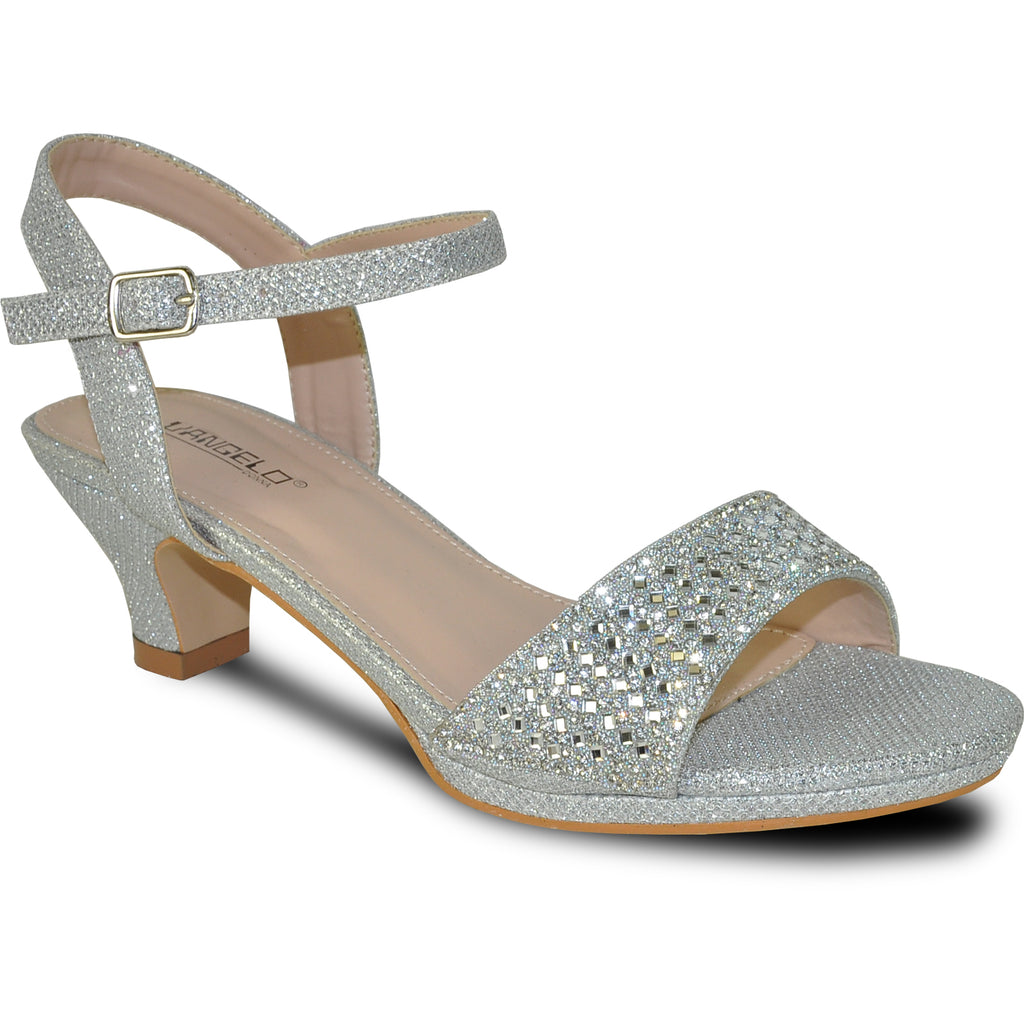 VANGELO Women Sandal ANGEL-10 Heel Party Prom & Wedding Sandal Silver