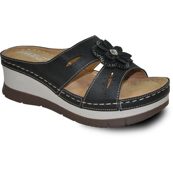 VANGELO Women Sandal DESTINY Wedge Sandal Black