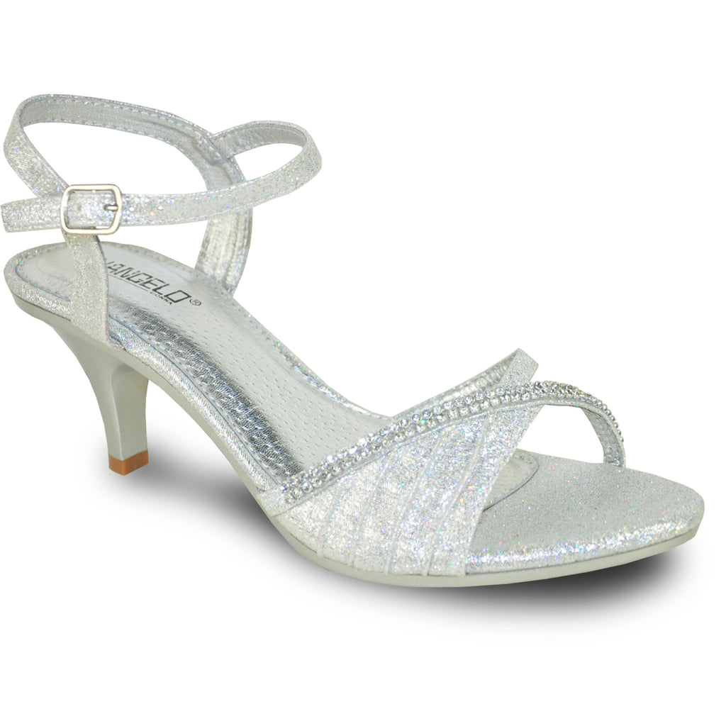 VANGELO Women Sandal FERNE-2 Heel Party Prom & Wedding Sandal Silver