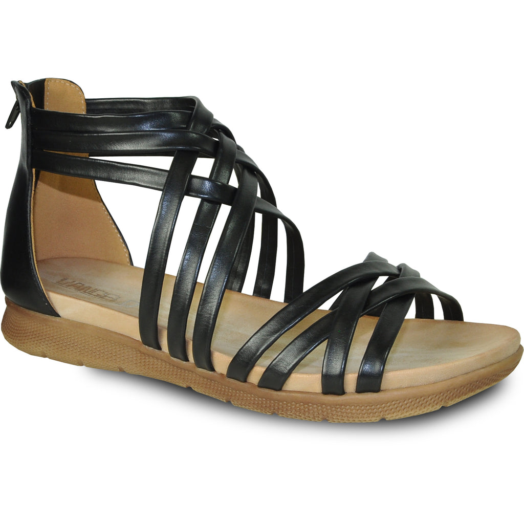 VANGELO Women Sandal FIONA Flat Sandal Black