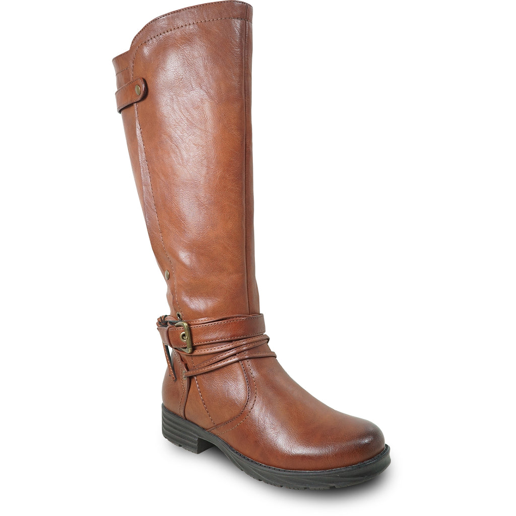 VANGELO Waterproof Women Boot HF0603 Knee High Casual Boot Brown