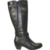 VANGELO Women Boot HF9423W Knee High Dress Boot Black Wide Calf