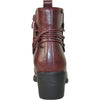 VANGELO Women Boot HF9430 Ankle Dress Boot Bordo Red