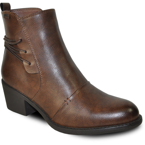 VANGELO Women Boot HF9430 Ankle Dress Boot Brown