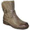 VANGELO Women Water Proof Boot HF9536 Ankle Winter Fur Casual Boot Taupe Brown