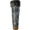 VANGELO Women Water Proof Boot HF9539 Knee High Winter Fur Casual Boot Coal Grey