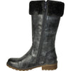 VANGELO Women Water Proof Boot HF9539 Knee High Winter Fur Casual Boot Coal Grey