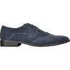BRAVO Men Dress Shoe KING-3 Wingtip Oxford Shoe Blue