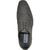 BRAVO Men Dress Shoe KING-3 Wingtip Oxford Shoe Grey