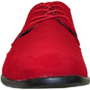 BRAVO Men Dress Shoe KING-3 Wingtip Oxford Shoe Red