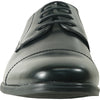 BRAVO Men Dress Shoe KING-6 Oxford Shoe Black - Medium and Wide Width Available