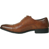 BRAVO Men Dress Shoe KING-6 Oxford Shoe Cognac - Medium and Wide Width Available