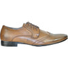 BRAVO Men Dress Shoe KLEIN-4 Wingtip Oxford Shoe Brown