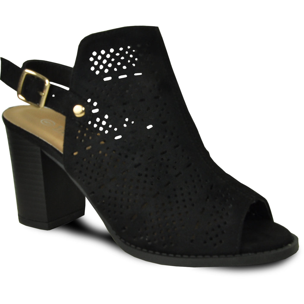 VANGELO Women Sandal LEVIN-35 Heel Sandal Black