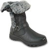 KOZI Waterproof Women Boot HF3595 Mid-Calf Winter Fur Casual Boot BLACK