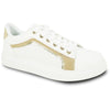 KOZI Women Fashion Sneaker MG3275 Wedge Platform with Removable Insole Gold