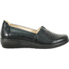 KOZI Women Comfort Casual Shoe OY3243 Wedge Slip-On Loafer Black