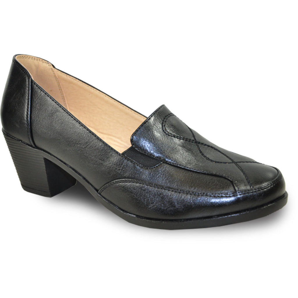 KOZI Women Dress Shoe OY5309 Heel Shoe Black – VANGELO FOOTWEAR