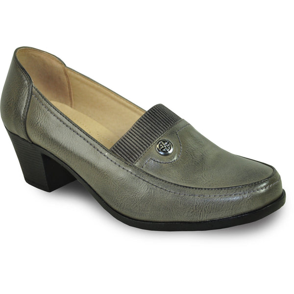 KOZI Women Dress Shoe OY6276 Heel Shoe Grey