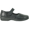 KOZI Women Comfort Casual Shoe OY8203 Wedge Mary Jane Black