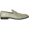 BRAVO Men Dress Shoe PROM-1 Loafer Shoe for Prom & Wedding Gold