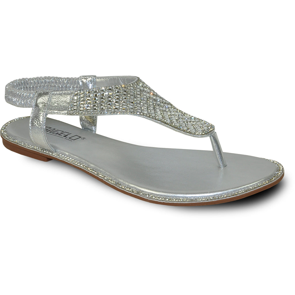 VANGELO Women Sandal ROBERTA-1 Flat Sandal Silver