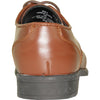 VANGELO Boy TUX-2KID Dress Shoe Formal Tuxedo for Prom & Wedding and School Uniform Cognac Brown Matte